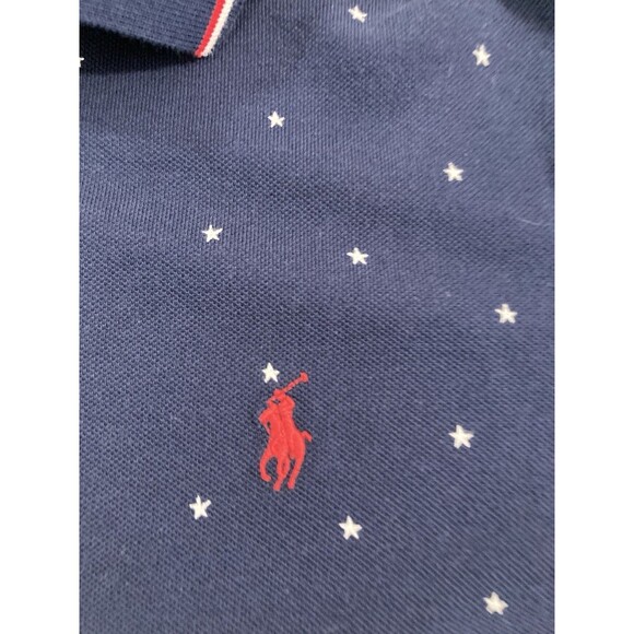 Polo Ralph Lauren Shirt Men’s M Blue Star Print Classic Fit Polo Preppy Golf - Picture 4 of 10